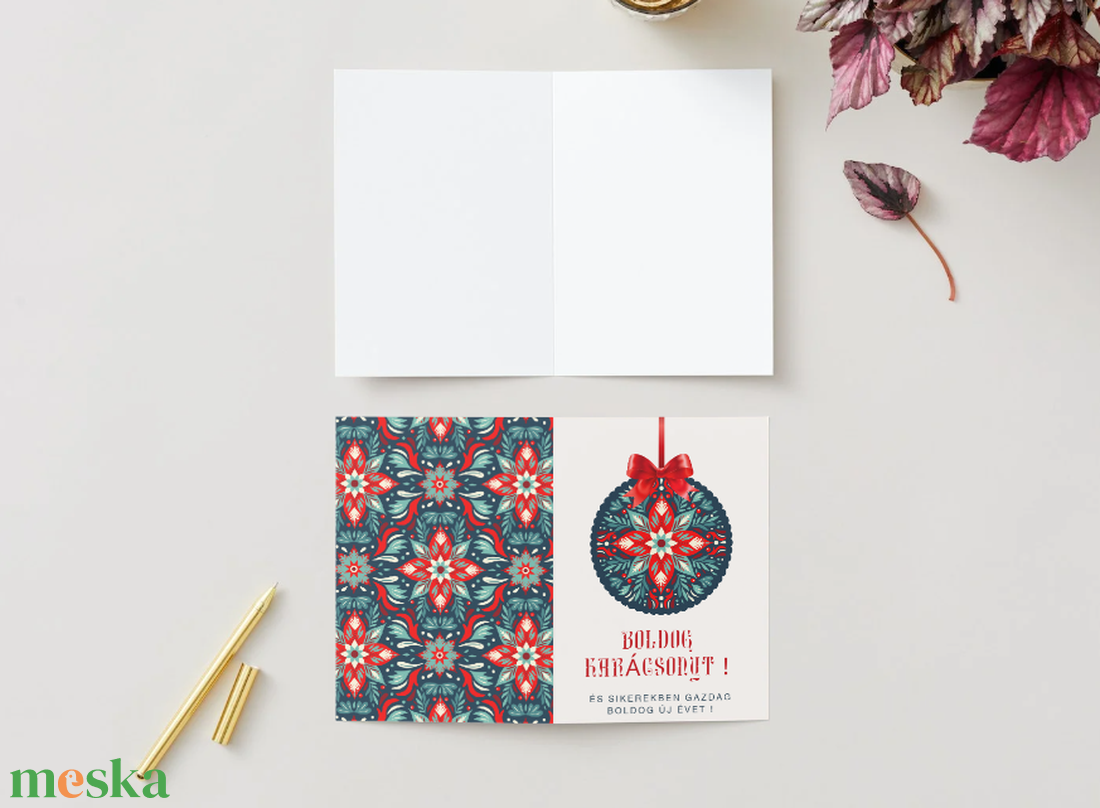Egyedi kézzel készített karácsonyi képeslap - karácsony - karácsonyi ajándékozás - karácsonyi képeslap, üdvözlőlap, ajándékkísérő - Meska.hu