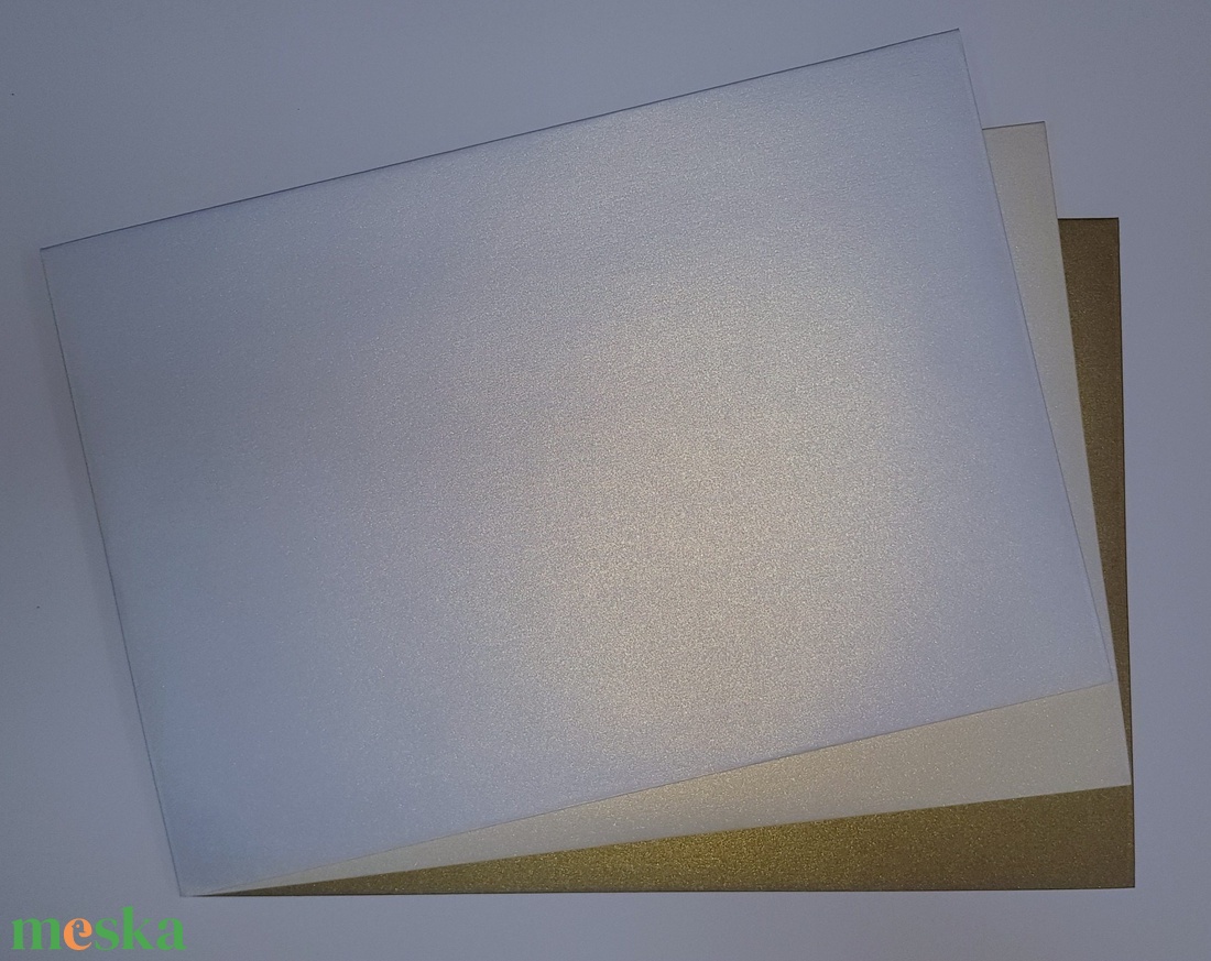 Gyöngyház boríték A5 méretű meghívóhoz - otthon & életmód - papír, írószer - boríték - Meska.hu