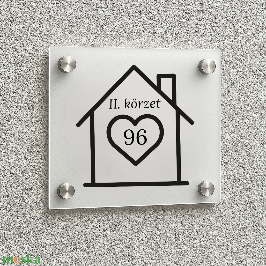 Egyedi , stílusos opál plexi házszám - otthon & életmód - ház & kert - házszám - Meska.hu