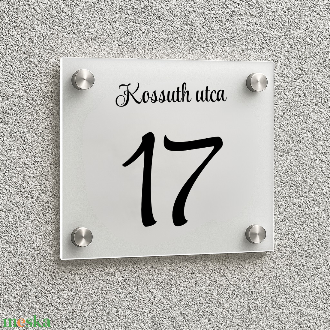 Egyedi , stílusos opál plexi házszám - otthon & életmód - ház & kert - házszám - Meska.hu