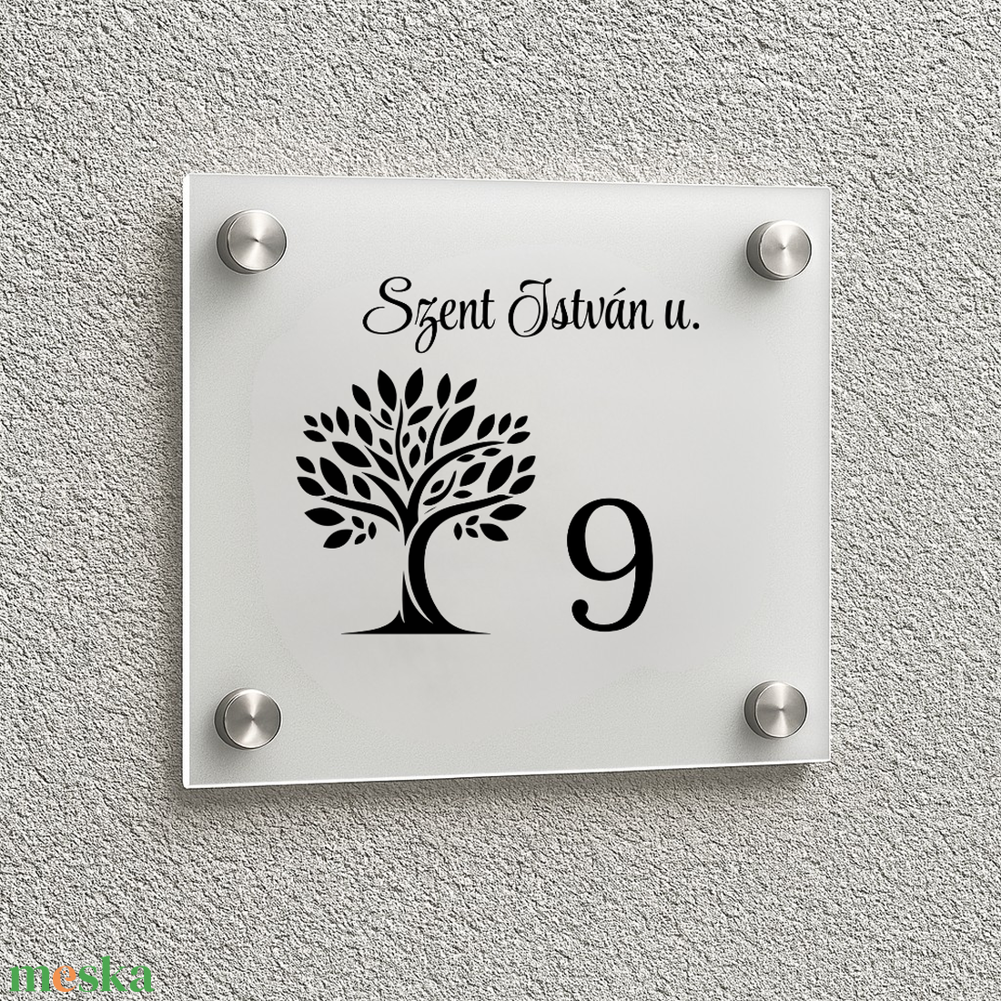 Egyedi , stílusos opál plexi házszám - otthon & életmód - ház & kert - házszám - Meska.hu