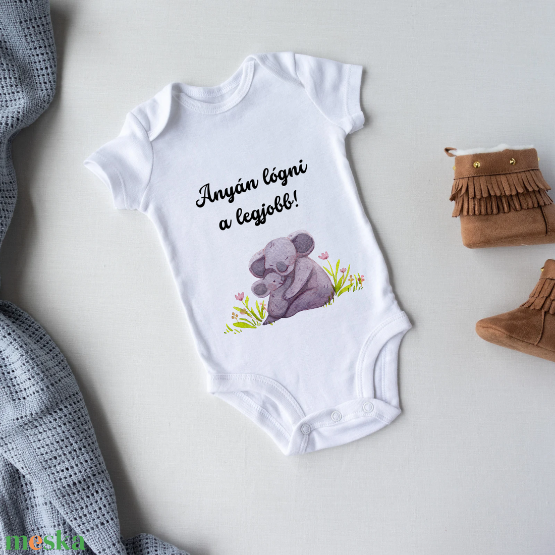 Egyedi tervezésű, anyán lógni a legjobb body ,azonnal készletről - baba - mama - babaruházat - baba body - Meska.hu