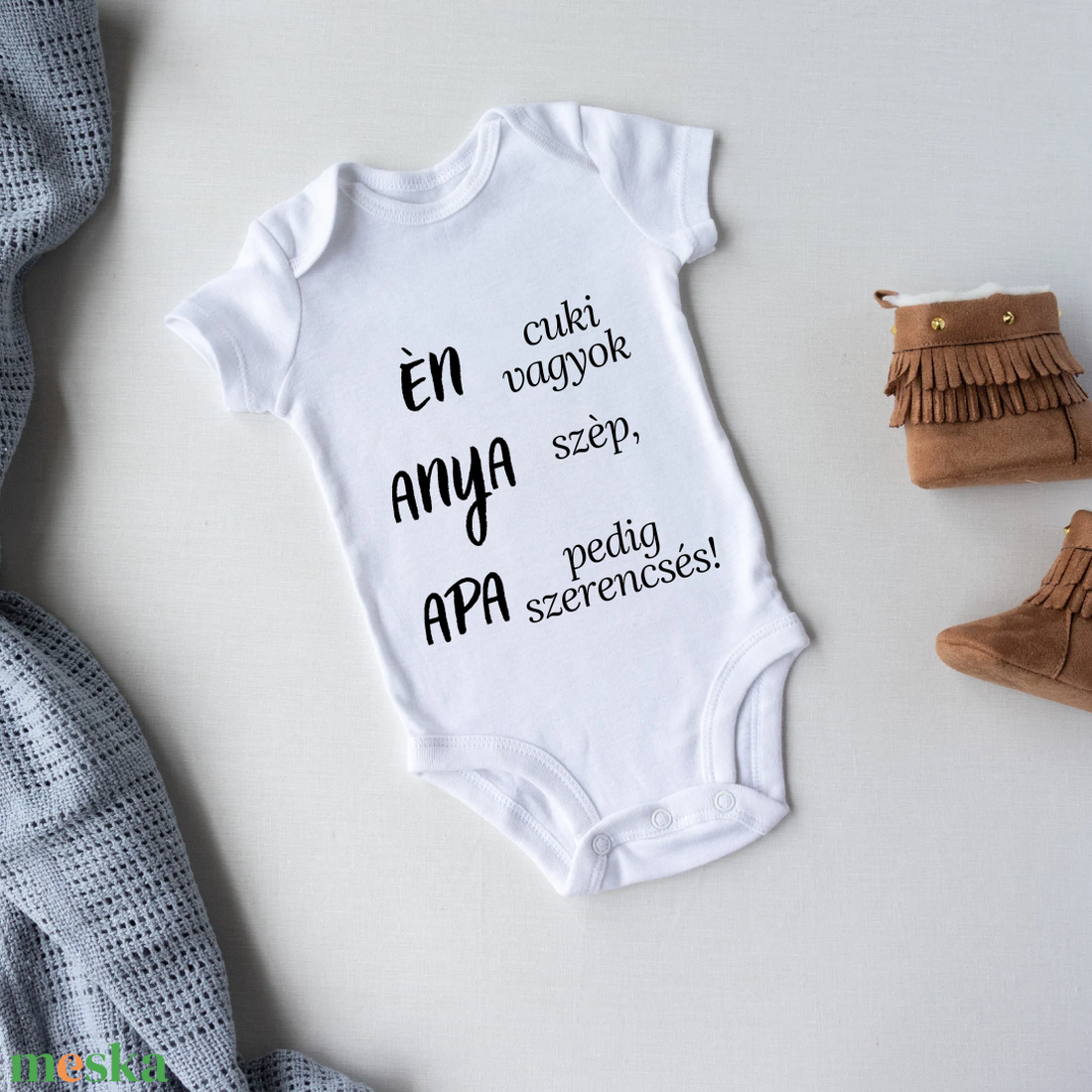 Egyedi tervezésű, cuki vagyok body ,azonnal készletről - baba - mama - babaruházat - baba body - Meska.hu