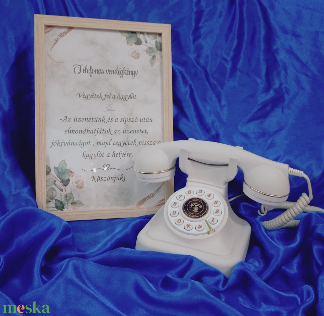 Vintage audio telefonos vendégkönyv bérlés � esküvőre, rendezvényre - esküvő - emlék & ajándék - vendégkönyv - Meska.hu