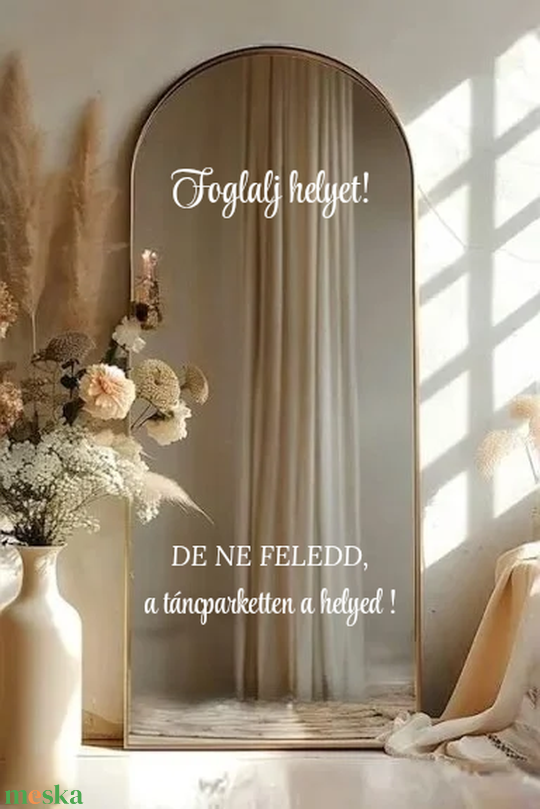 Esküvői tükörmatrica, egyedi felirattal is, különböző méretekben  - esküvő - dekoráció - tábla & jelzés - Meska.hu