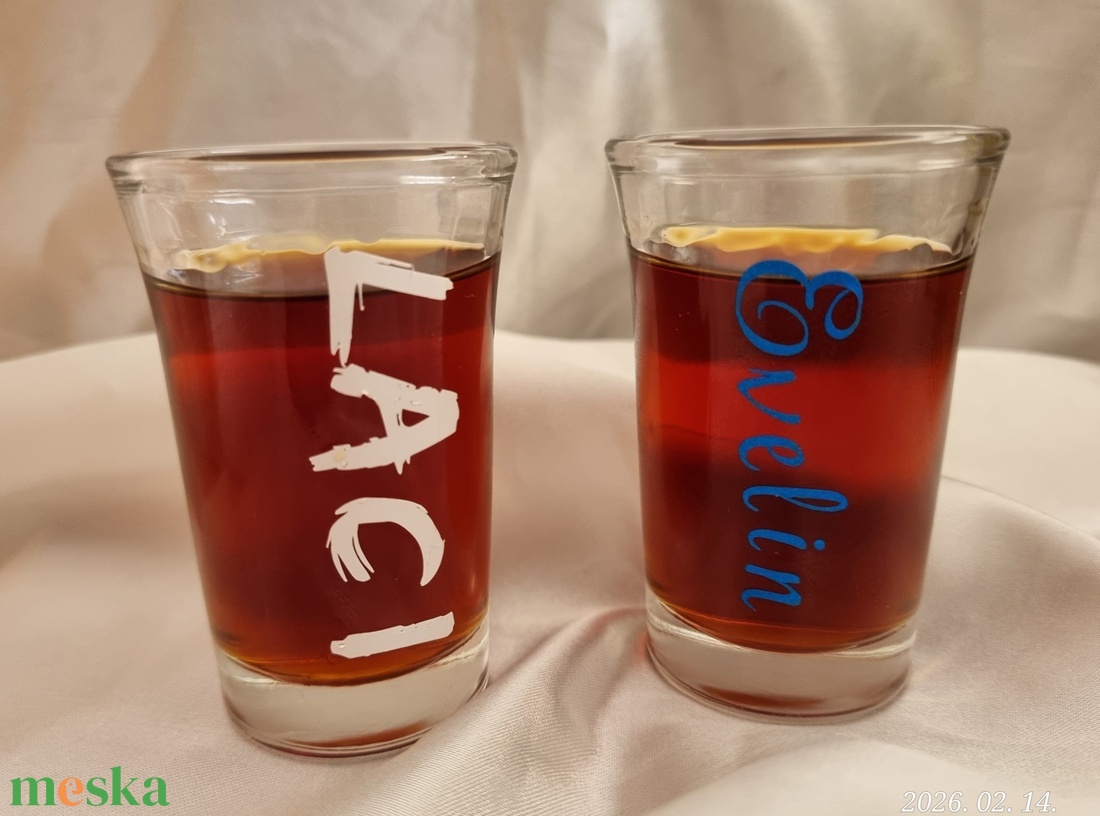 Egyedi feliratos pálinkás, rövides pohár � névre szóló ajándék bármilyen alkalomra - esküvő - emlék & ajándék - köszönőajándék - Meska.hu