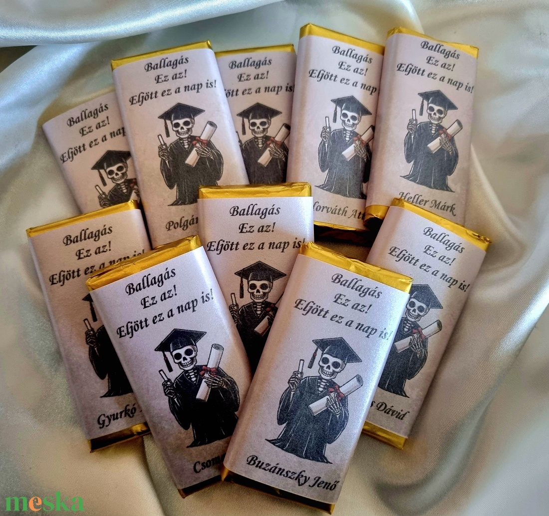 Egyedi csomagolású csokoládé iskolai vagy óvodás ballagásra - élelmiszer - édesség - kézműves csokoládé - Meska.hu