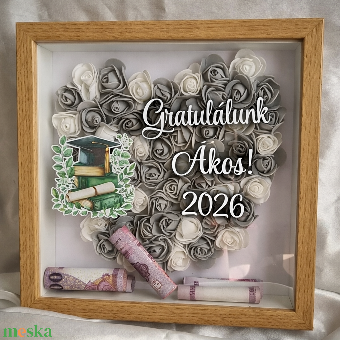 Kreatív pénzátadó  képkeret ballagásra � örökre szóló emlék egy különleges napról - otthon & életmód - papír, írószer - ajándékozás kellékei - pénzátadó képkeret - Meska.hu