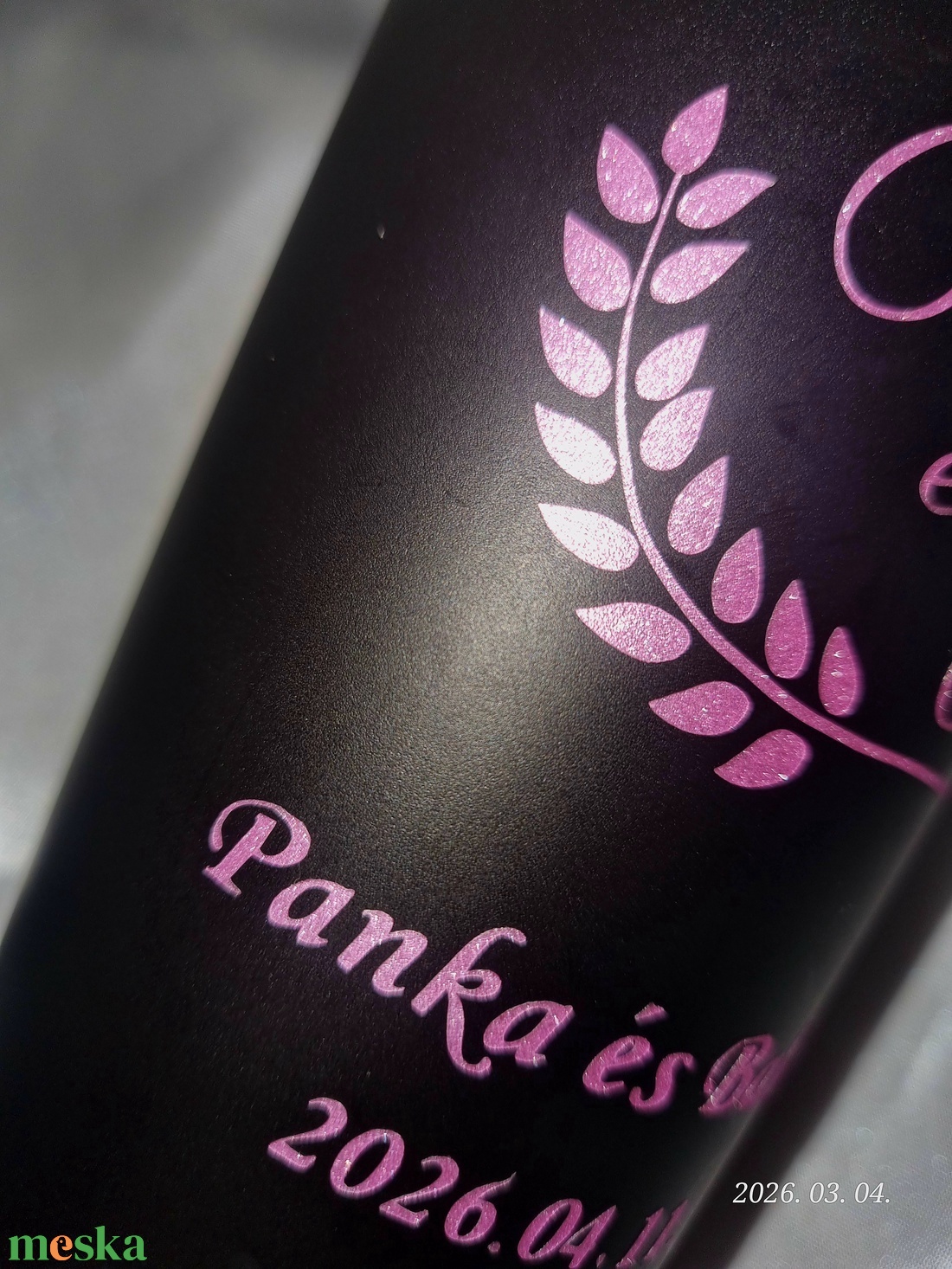 Repohár a pár nevével dátummal és a vendég nevével, köszönőajándék rendezvénypohár - esküvő - emlék & ajándék - köszönőajándék - Meska.hu