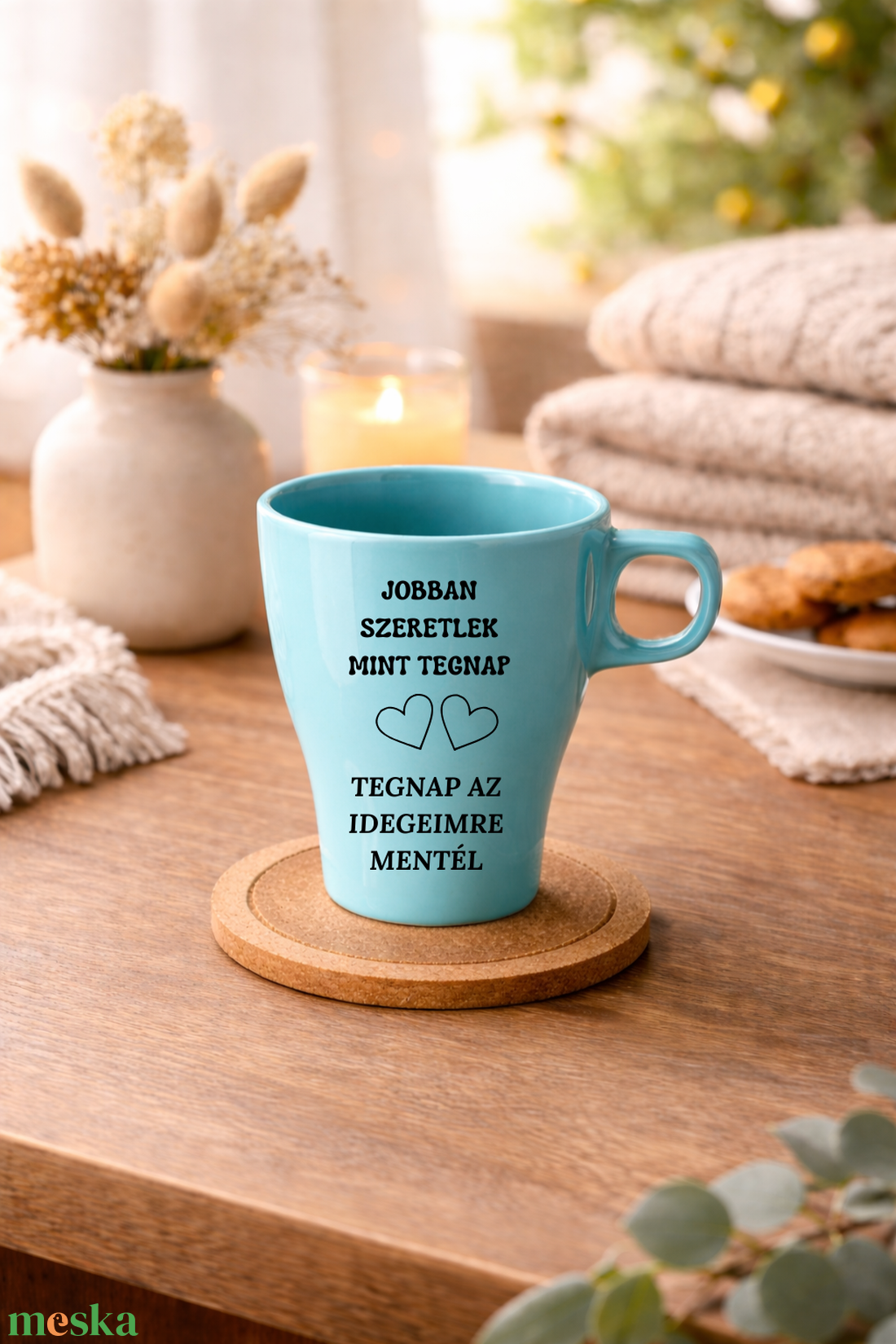 Vicces feliratos bögre � Jobban szeretlek mint tegnap �pároknak ajándék- évfordulóra,valentin napra - otthon & életmód - konyhafelszerelés, tálalás - tálalás - bögre & csésze - Meska.hu