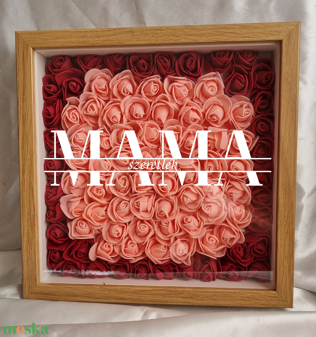 Egyedi Anyák napi rózsás képkeret � 3D virágos teli / személyre szabható ajándék kép MAMA - otthon & életmód - dekoráció - kép & falikép - 3d képek - Meska.hu