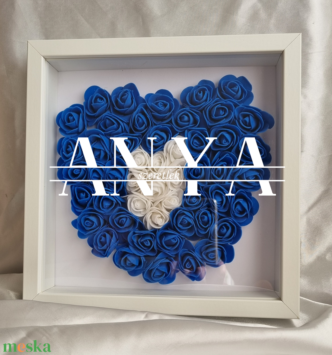 Egyedi Anyák napi rózsás képkeret � 3D virágos szív / személyre szabható ajándék kép ANYA - otthon & életmód - dekoráció - kép & falikép - 3d képek - Meska.hu