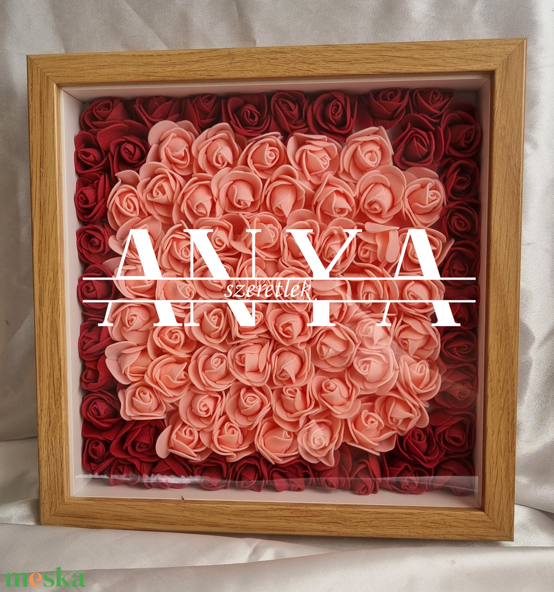 Egyedi Anyák napi rózsás képkeret � 3D virágos teli / személyre szabható ajándék kép ANYA - otthon & életmód - dekoráció - kép & falikép - 3d képek - Meska.hu