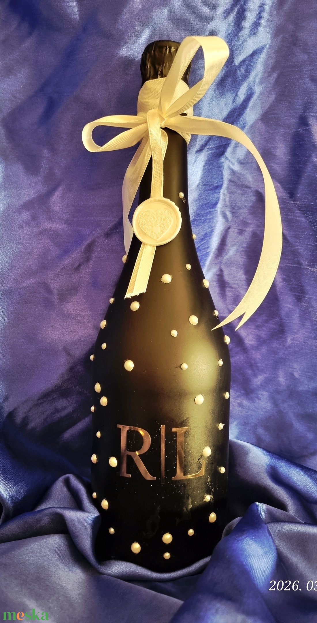 Prémium gyöngyös pezsgő - esküvő - emlék & ajándék - nászajándék - esküvői pohár, pohárszett - Meska.hu