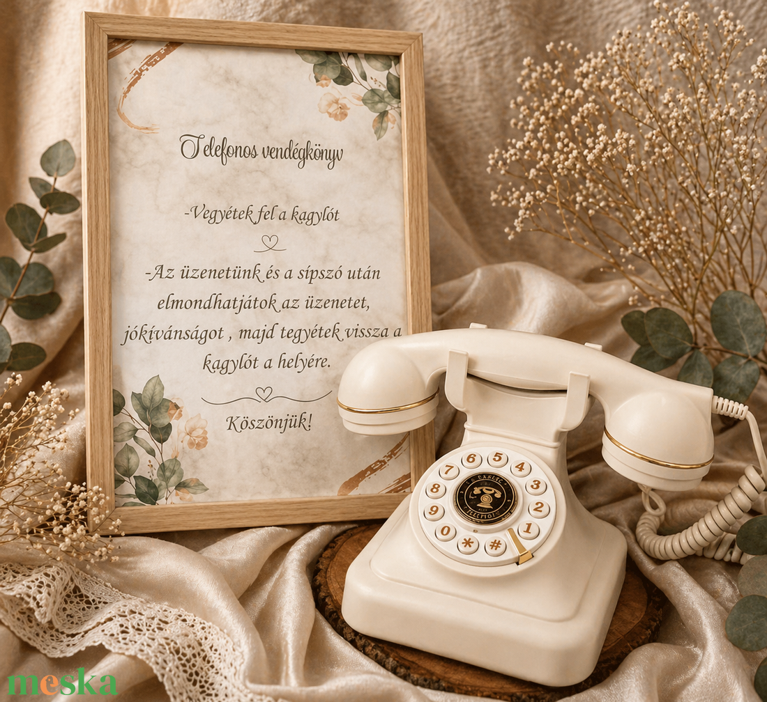 Audio telefonos vendégkönyv - esküvő - emlék & ajándék - vendégkönyv - Meska.hu