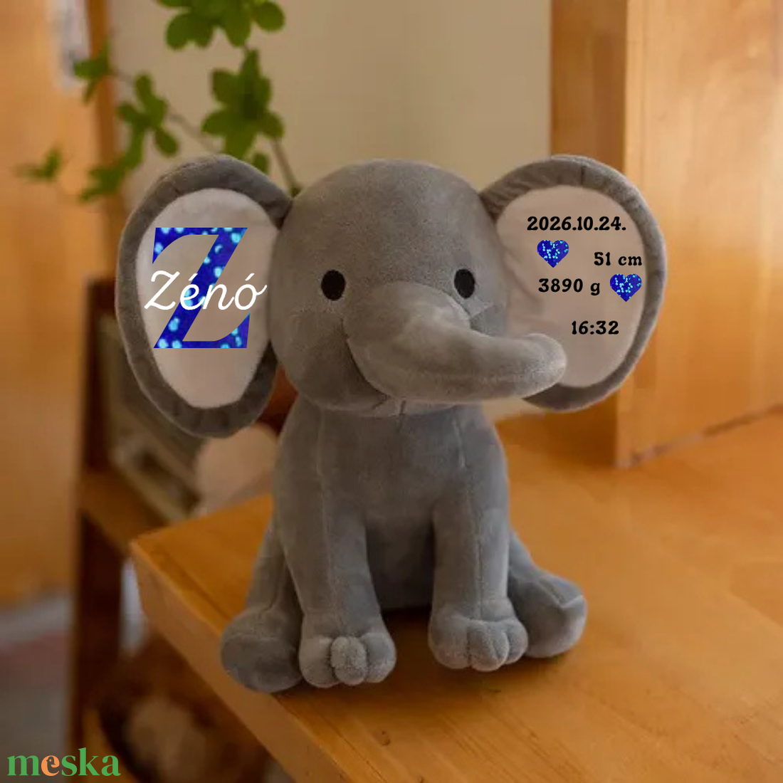 Baba emlékőrző elefánt � Egyedi babaváró ajándék, babaszoba dekoráció - baba - mama - babaemlékek - baba emlékőrző - Meska.hu