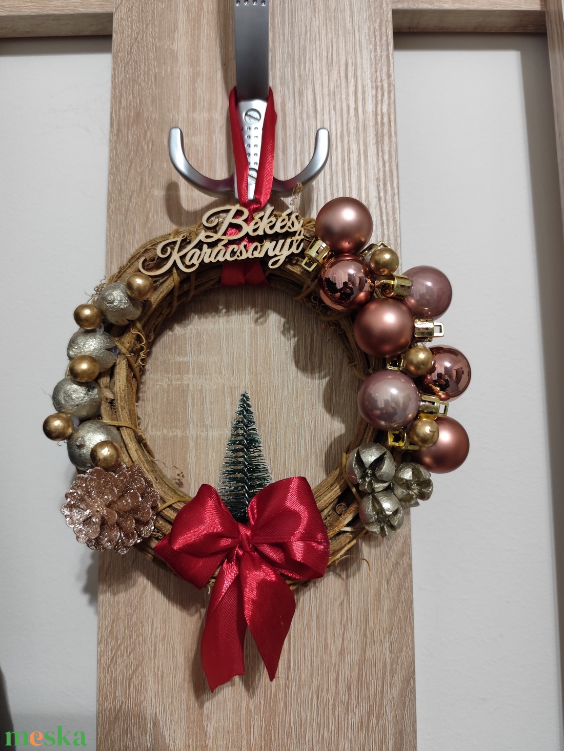 Ajtó kopogtató  - karácsony - adventi díszek - adventi ajtódísz - Meska.hu