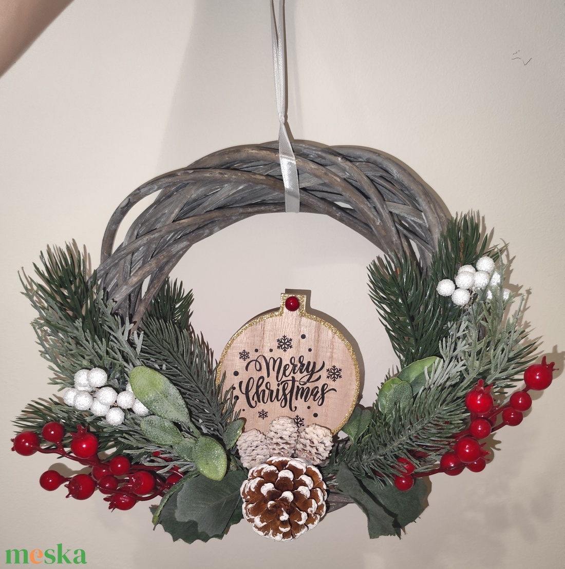 Ajtó kopogtató  - karácsony - adventi díszek - adventi ajtódísz - Meska.hu