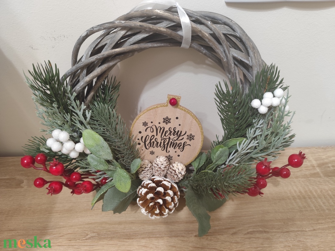 Ajtó kopogtató  - karácsony - adventi díszek - adventi ajtódísz - Meska.hu