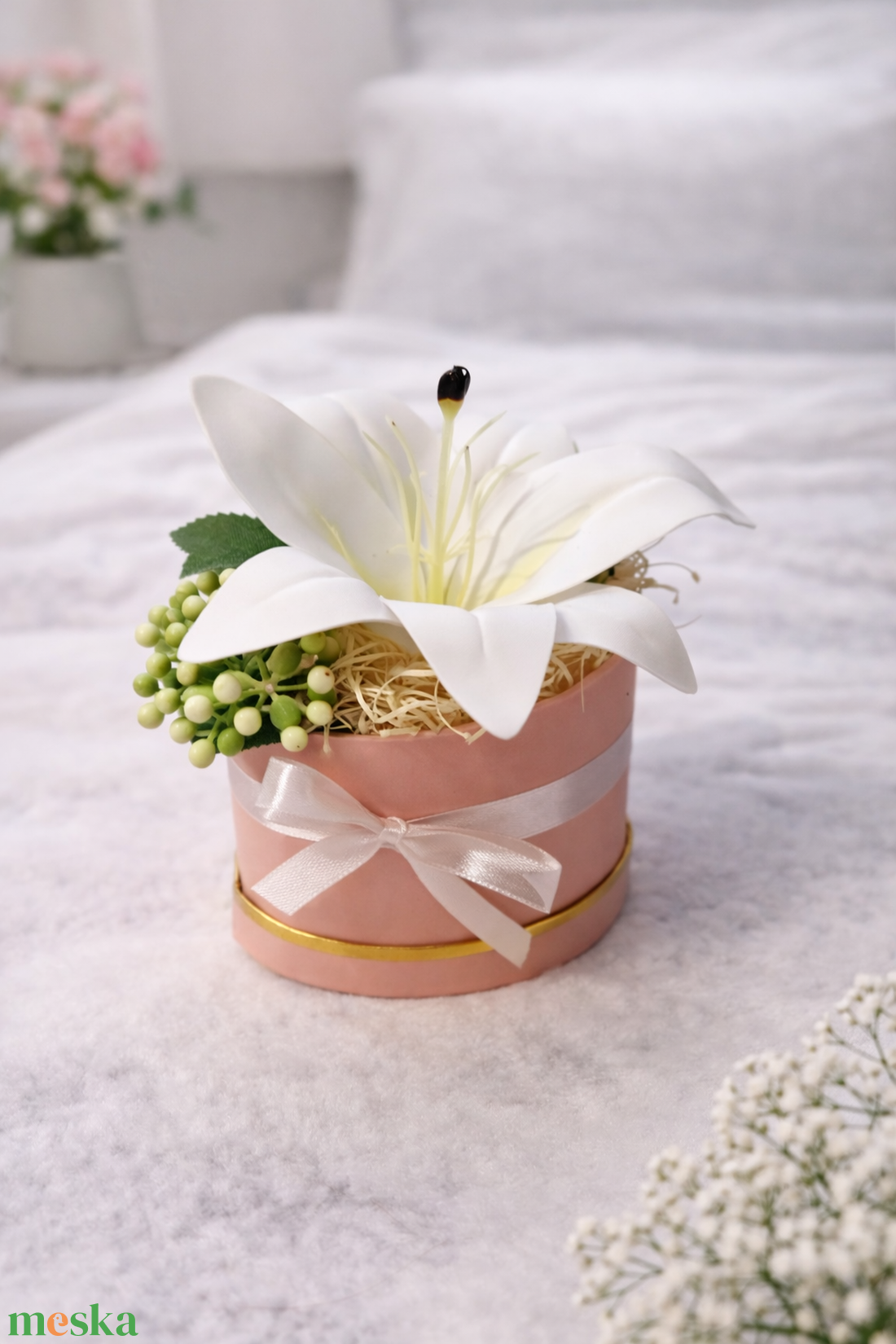 Szív alakú box - otthon & életmód - virágdekoráció - virágok - virágbox - Meska.hu