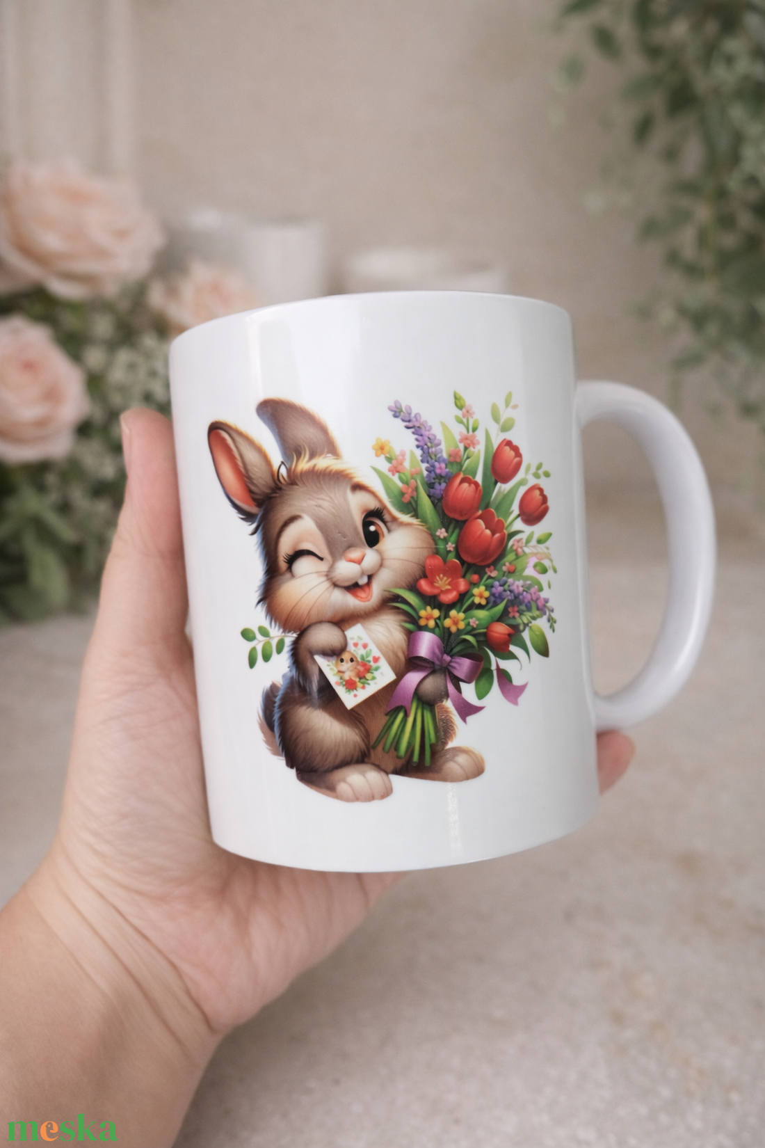 Nyuszis bögre  - otthon & életmód - konyhafelszerelés, tálalás - tálalás - bögre & csésze - Meska.hu