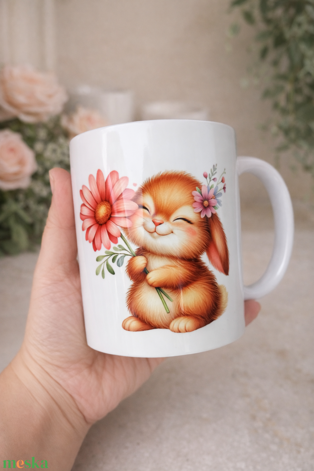 Nyuszis bögre  - otthon & életmód - konyhafelszerelés, tálalás - tálalás - bögre & csésze - Meska.hu