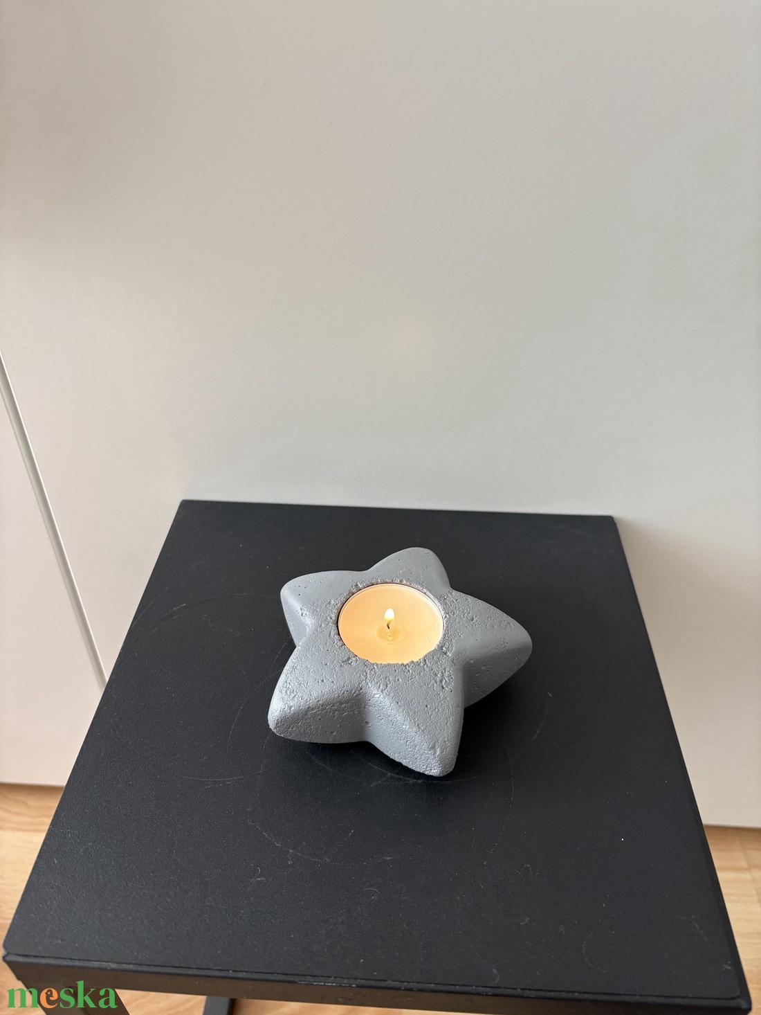 Csillag formájú beton mécsestartó - otthon & életmód - gyertya, illat, aroma - mécses és mécsestartó - Meska.hu