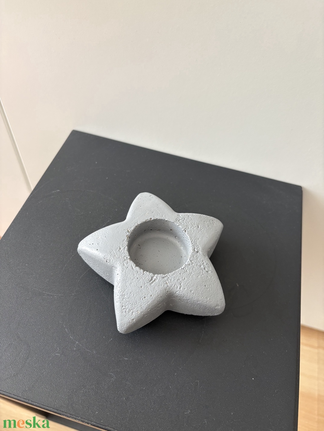 Csillag formájú beton mécsestartó - otthon & életmód - gyertya, illat, aroma - mécses és mécsestartó - Meska.hu