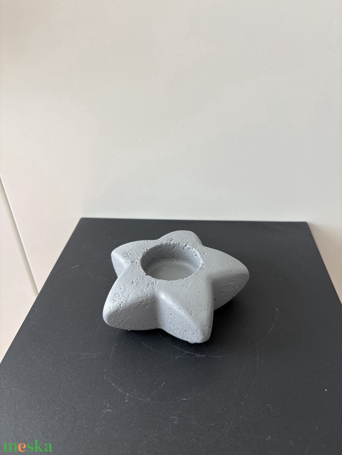 Csillag formájú beton mécsestartó - otthon & életmód - gyertya, illat, aroma - mécses és mécsestartó - Meska.hu