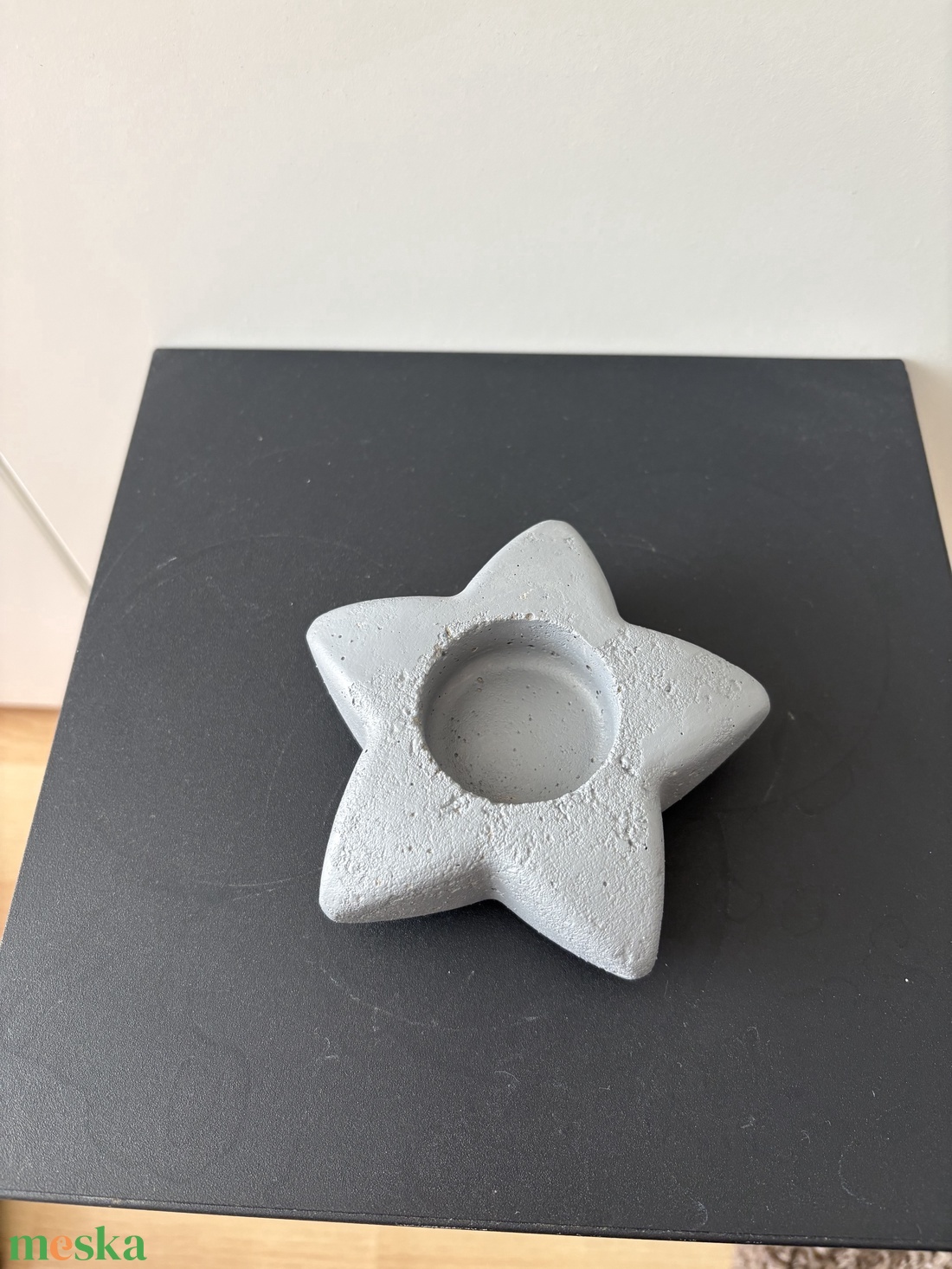 Csillag formájú beton mécsestartó - otthon & életmód - gyertya, illat, aroma - mécses és mécsestartó - Meska.hu