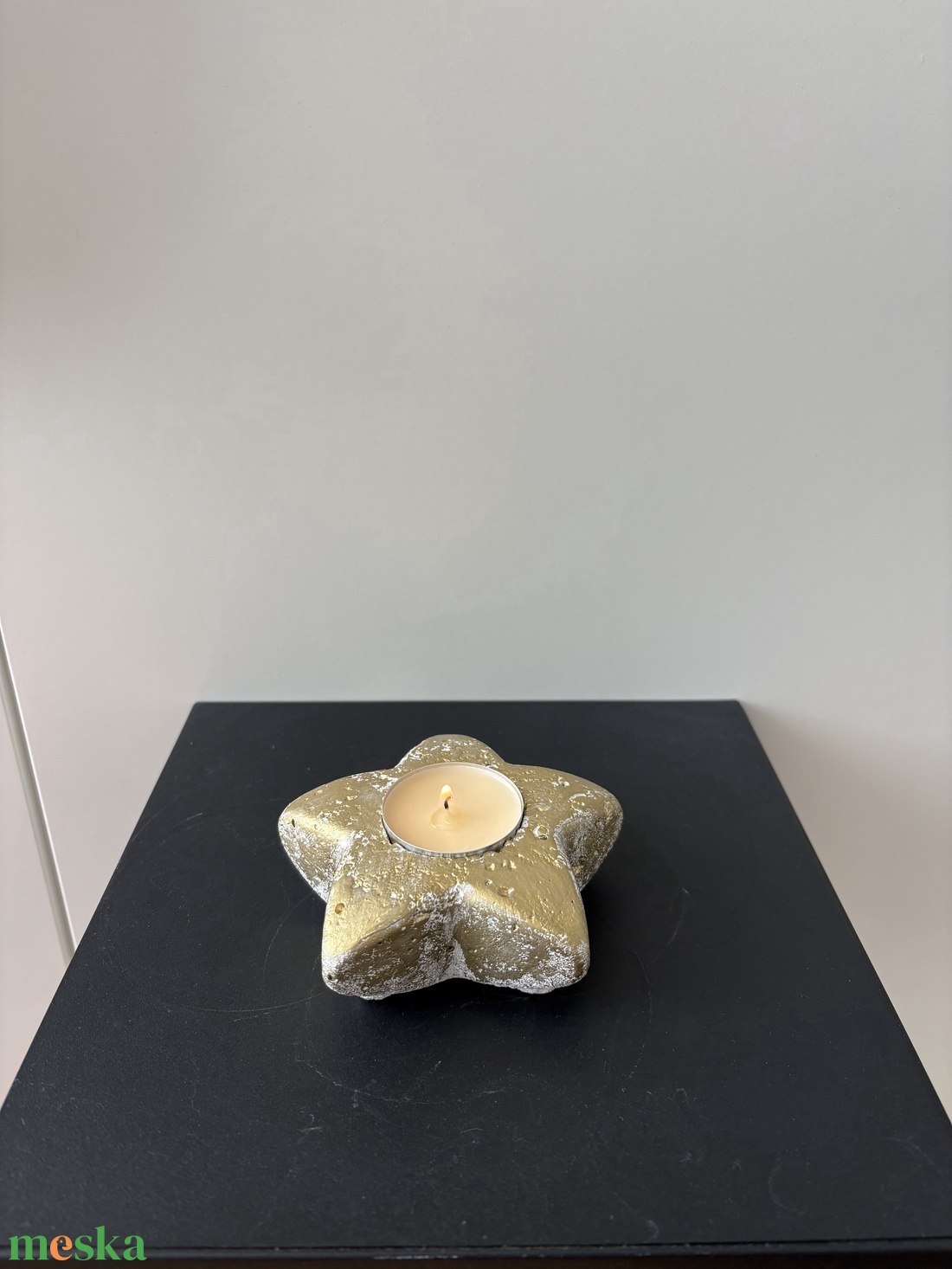 Csillag formájú beton mécsestartó - otthon & életmód - gyertya, illat, aroma - mécses és mécsestartó - Meska.hu