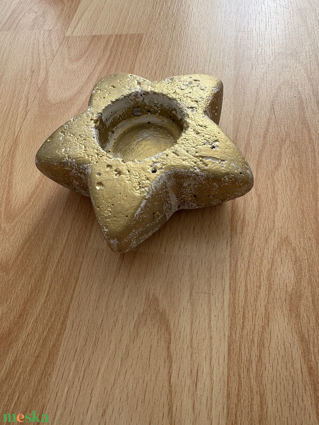 Csillag formájú beton mécsestartó - otthon & életmód - gyertya, illat, aroma - mécses és mécsestartó - Meska.hu
