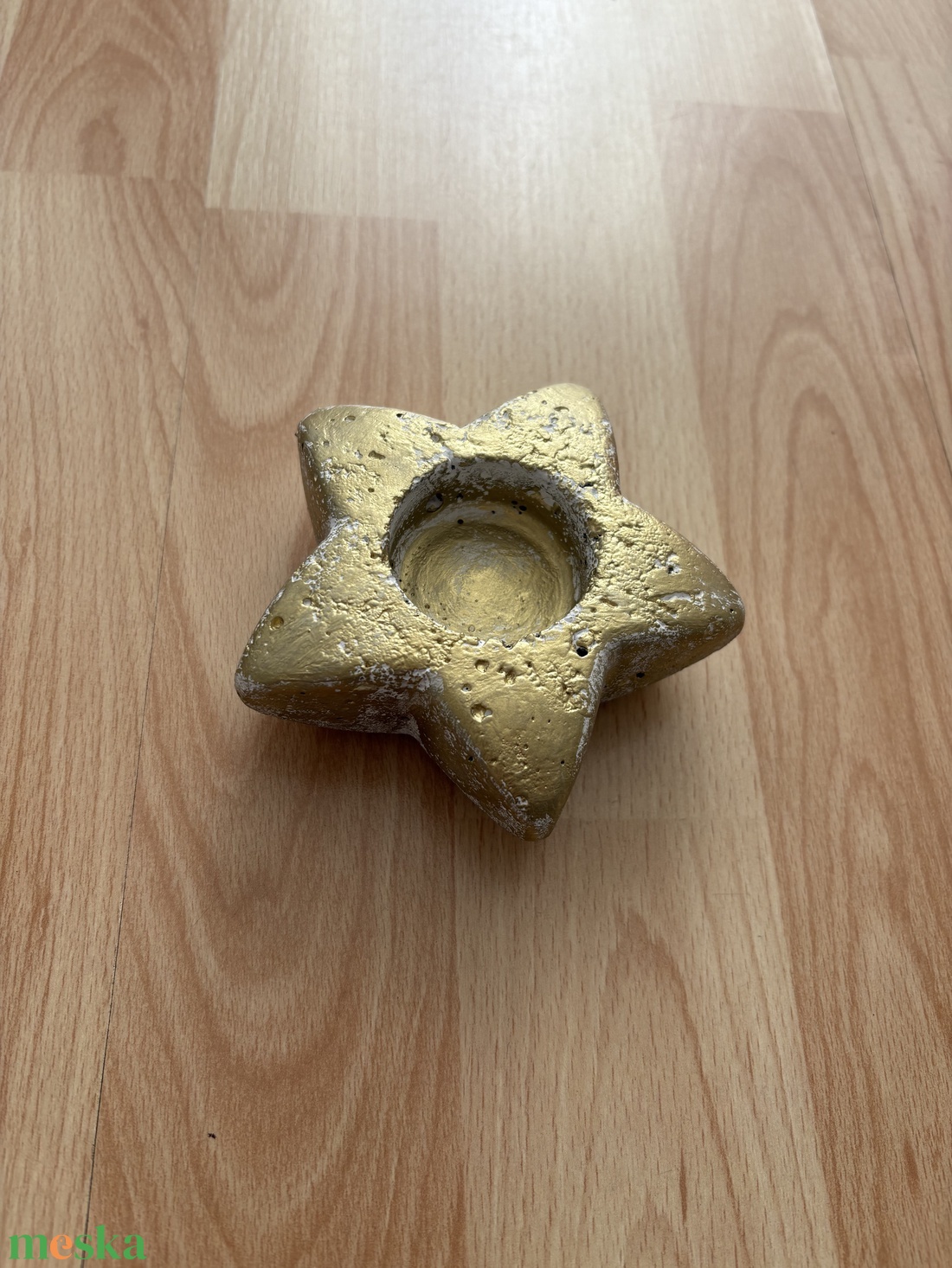 Csillag formájú beton mécsestartó - otthon & életmód - gyertya, illat, aroma - mécses és mécsestartó - Meska.hu