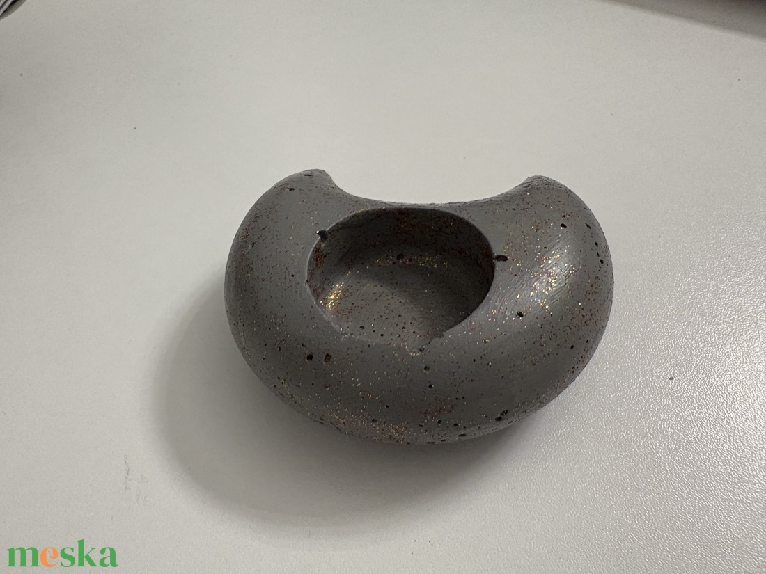 Hold formájú beton mécsestartó - otthon & életmód - gyertya, illat, aroma - mécses és mécsestartó - Meska.hu