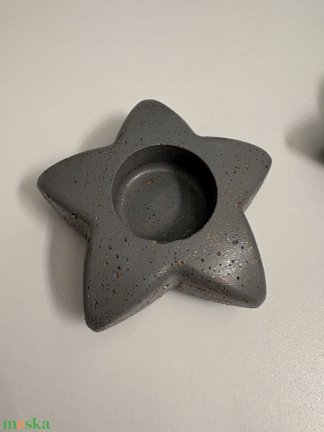 Csillag formájú beton mécsestartó - otthon & életmód - gyertya, illat, aroma - mécses és mécsestartó - Meska.hu