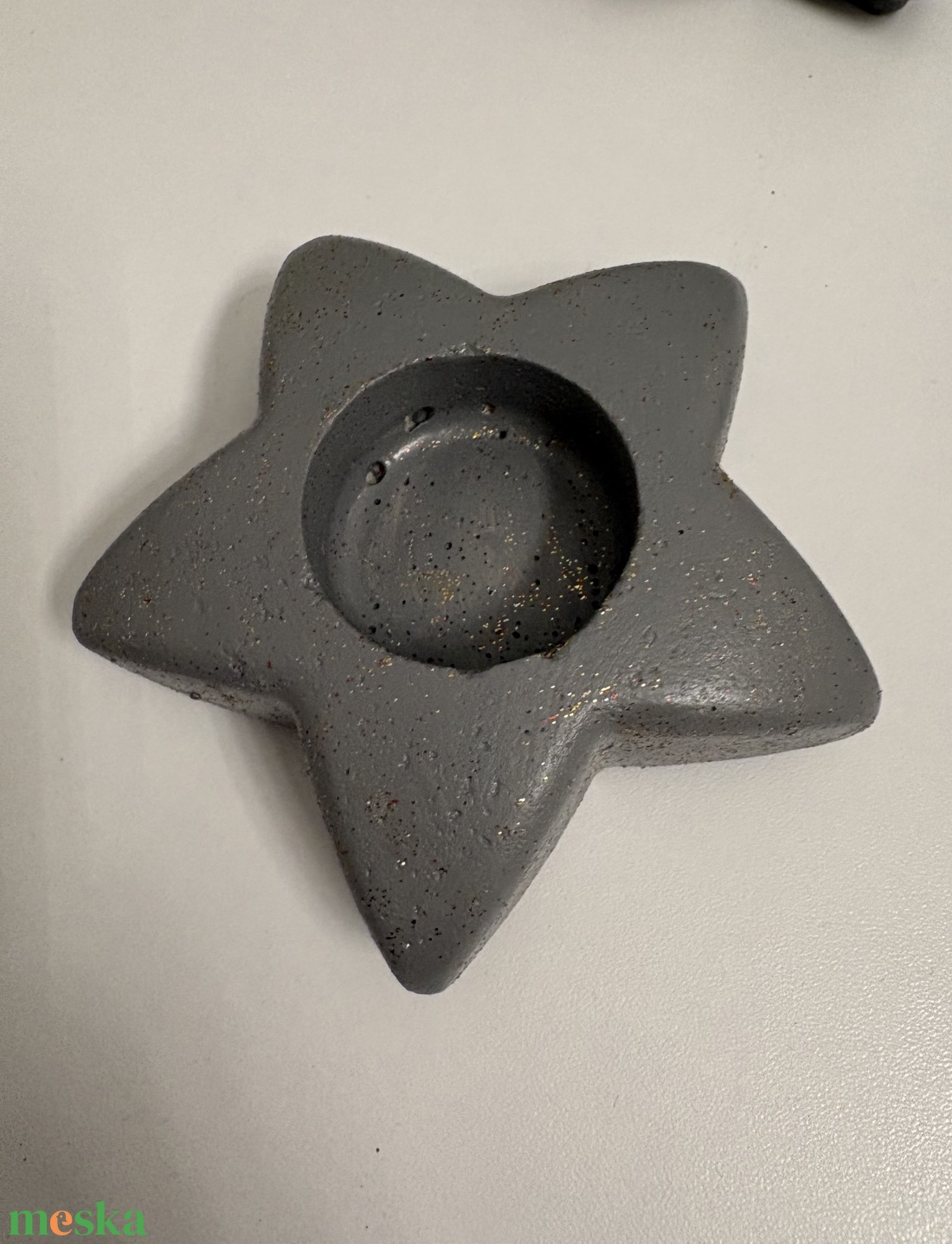 Csillag formájú beton mécsestartó - otthon & életmód - gyertya, illat, aroma - mécses és mécsestartó - Meska.hu