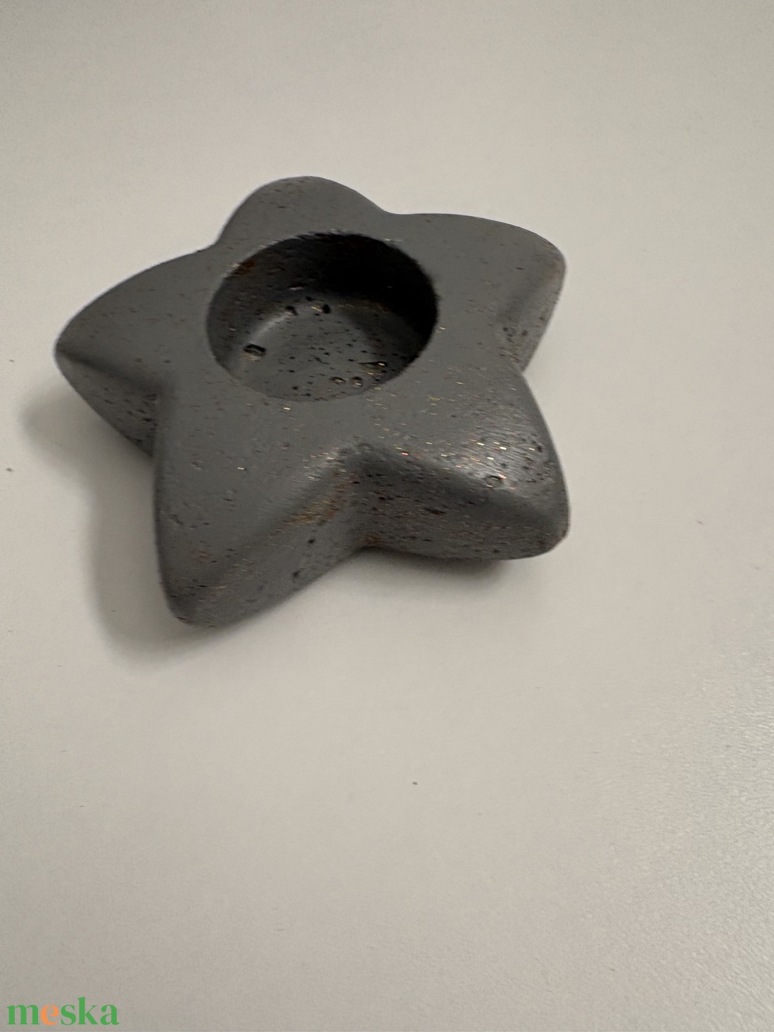 Csillag formájú beton mécsestartó - otthon & életmód - gyertya, illat, aroma - mécses és mécsestartó - Meska.hu