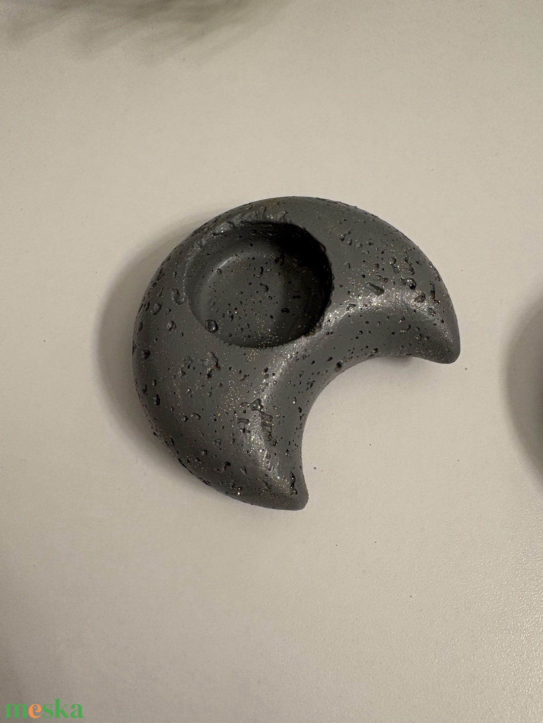 Hold formájú beton mécsestartó - otthon & életmód - gyertya, illat, aroma - mécses és mécsestartó - Meska.hu