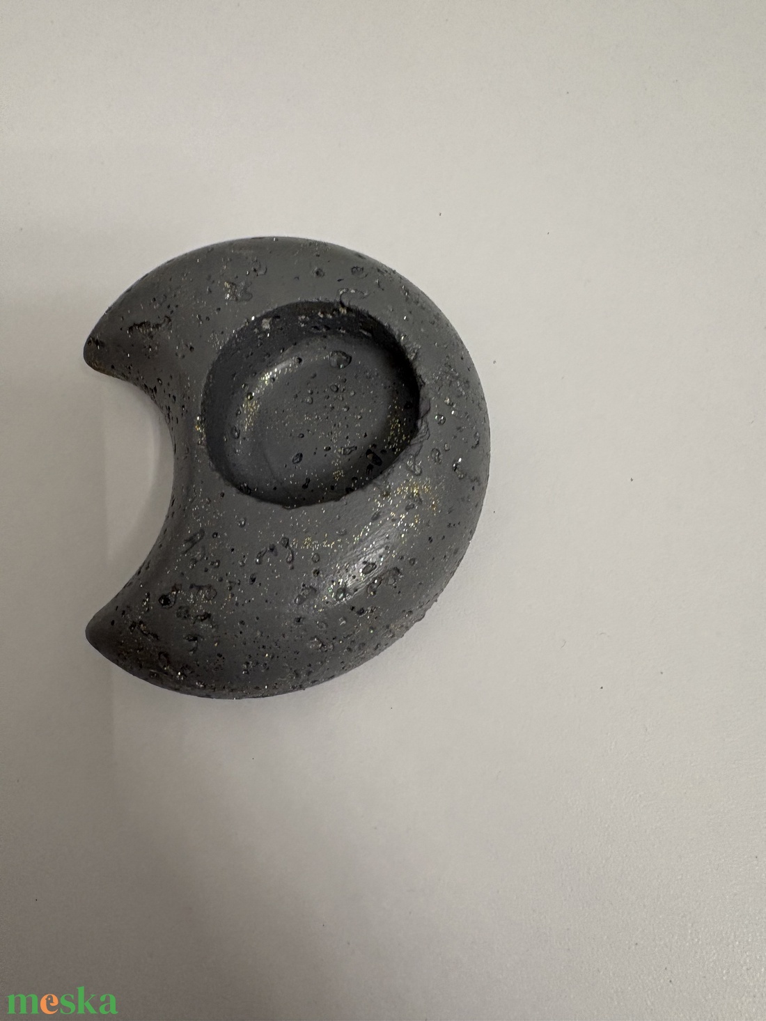 Hold formájú beton mécsestartó - otthon & életmód - gyertya, illat, aroma - mécses és mécsestartó - Meska.hu