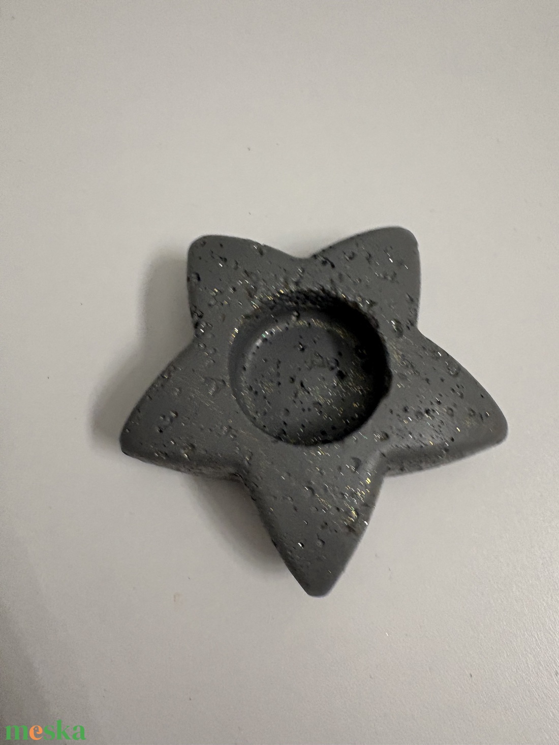 Csillag formájú beton mécsestartó - otthon & életmód - gyertya, illat, aroma - mécses és mécsestartó - Meska.hu