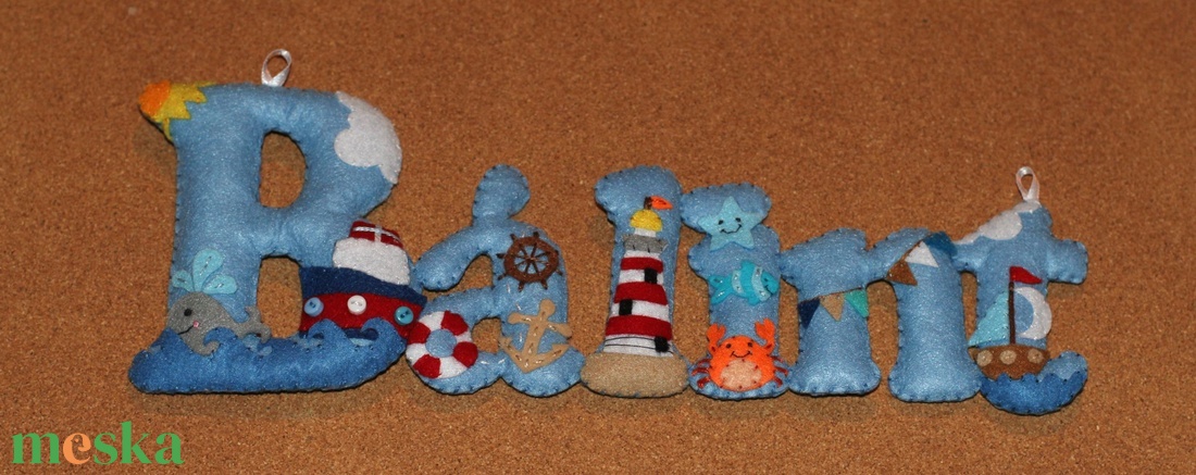 Filc név felirat - otthon & életmód - babaszoba, gyerekszoba - babaszoba dekoráció - Meska.hu