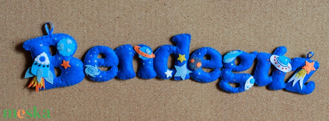 Filc név felirat - otthon & életmód - babaszoba, gyerekszoba - babaszoba dekoráció - Meska.hu