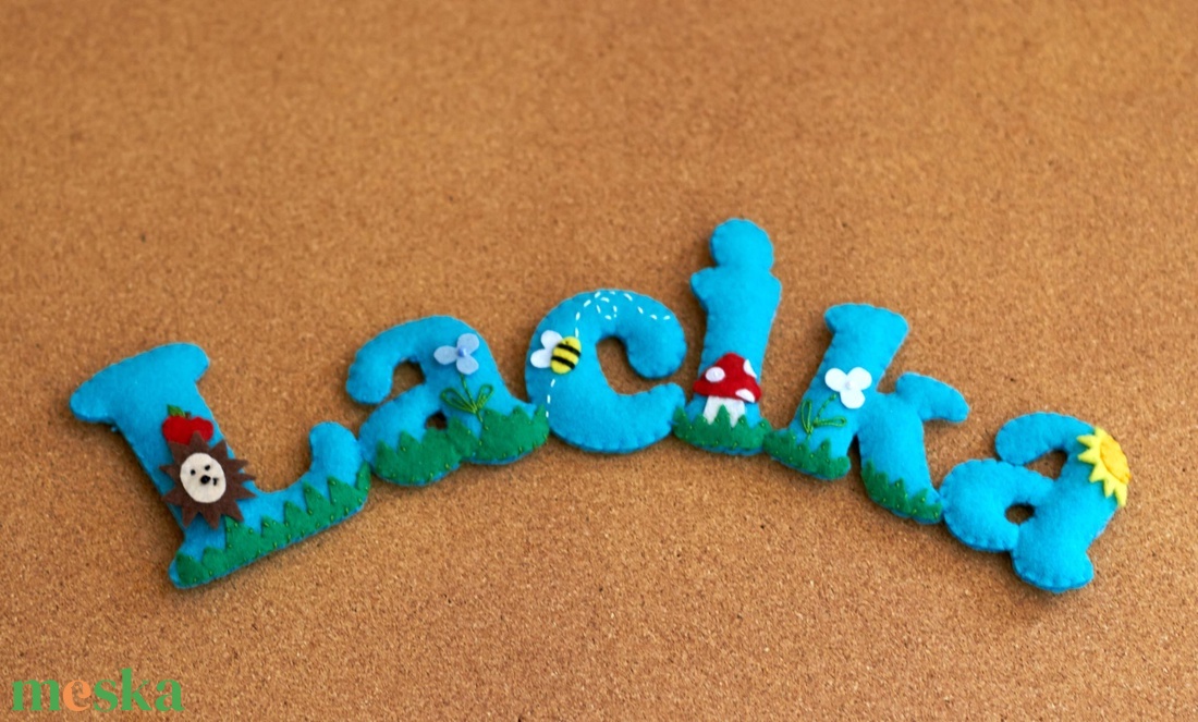 Filc név felirat - otthon & életmód - babaszoba, gyerekszoba - babaszoba dekoráció - Meska.hu