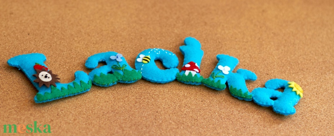 Filc név felirat - otthon & életmód - babaszoba, gyerekszoba - babaszoba dekoráció - Meska.hu