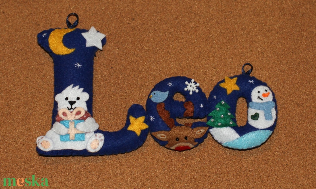 Filc név felirat - otthon & életmód - babaszoba, gyerekszoba - babaszoba dekoráció - Meska.hu