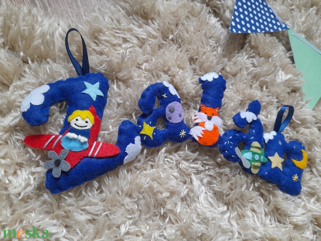 Filc név felirat - otthon & életmód - babaszoba, gyerekszoba - babaszoba dekoráció - Meska.hu