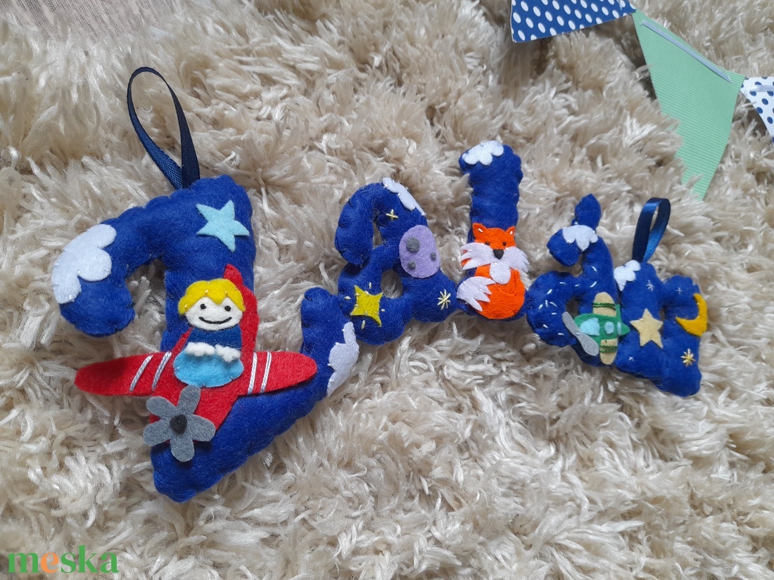 Filc név felirat - otthon & életmód - babaszoba, gyerekszoba - babaszoba dekoráció - Meska.hu