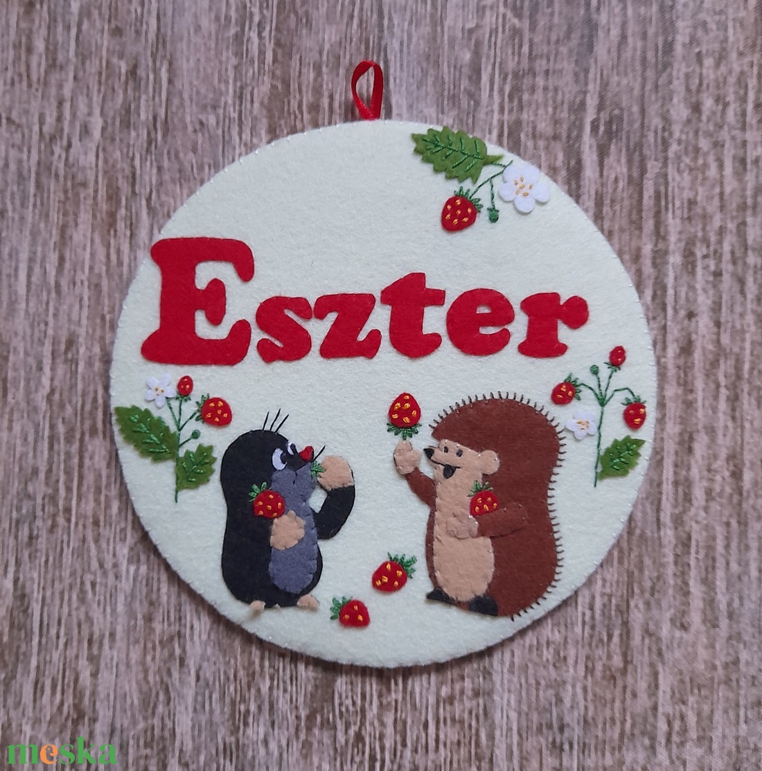 Filc névtábla - Eszter - otthon & életmód - babaszoba, gyerekszoba - babaszoba dekoráció - Meska.hu