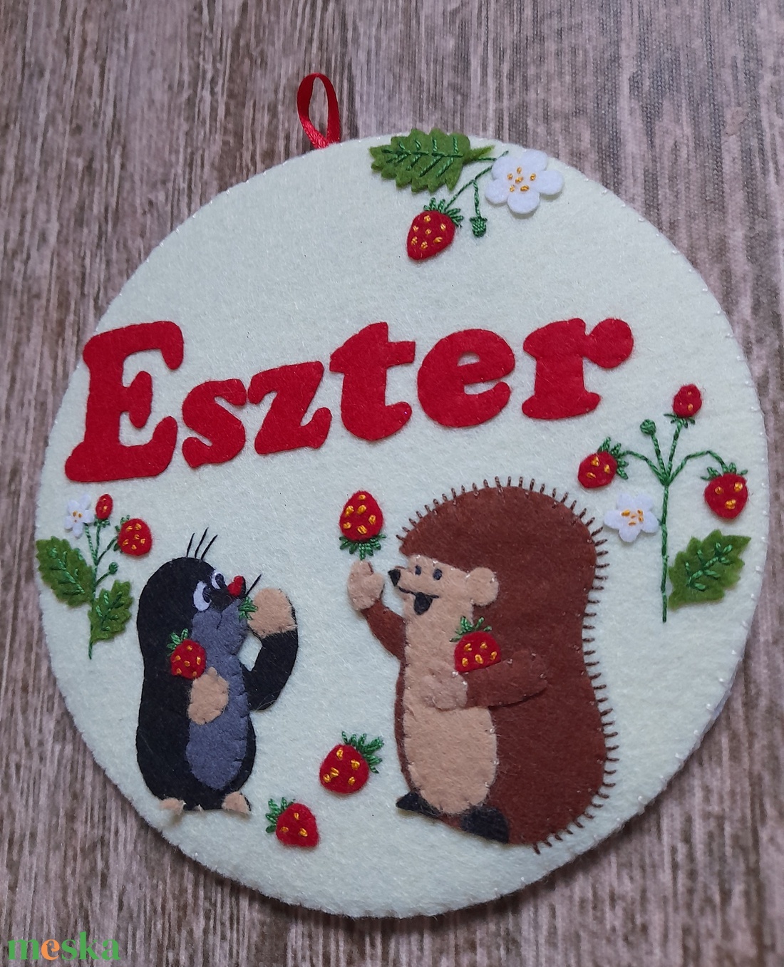 Filc névtábla - Eszter - otthon & életmód - babaszoba, gyerekszoba - babaszoba dekoráció - Meska.hu