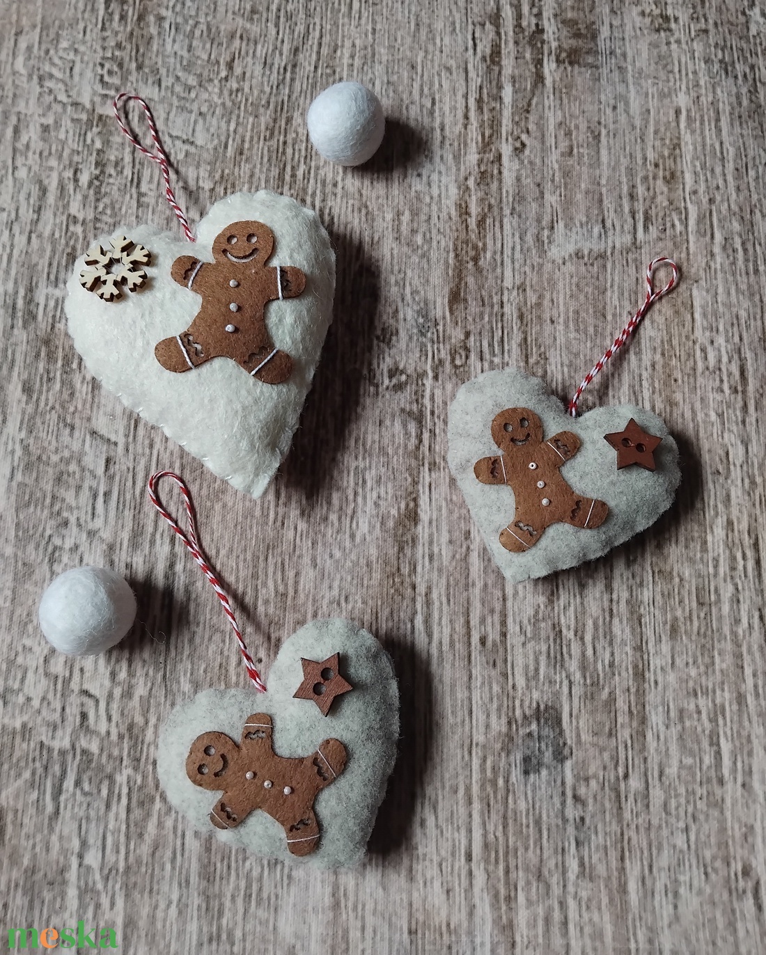 Mézi karácsonyfadísz szett - karácsony - karácsonyi lakásdekoráció - karácsonyfadíszek - Meska.hu